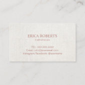 スキンケアサロンスパエステティシャンバラ金ゴールドスクリプト 名刺 (裏面)