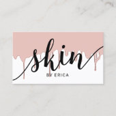 スキンケアサロンスパエステティシャンバラ金ゴールドドリップ 名刺 (正面)