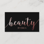 スキンケアサロンスパエステティシャンバラ金ゴールド美しい 名刺 (正面)