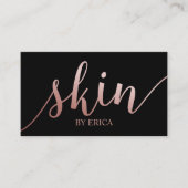 スキンケアサロンスパエステティシャンバラ金ゴールド&ブラック 名刺 (正面)