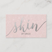 スキンケアサロンスパエステティシャンピンクアポイントメント 予約カード (正面)