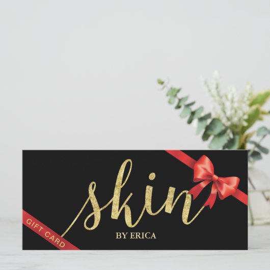 スキンケアサロンスパエステティシャン商品券 (スタンド正面)
