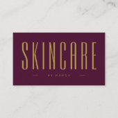 スキンケアブルゴーニュ&金ゴールドミニマルシンプルスト 名刺 (正面)