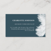 スキンケア健康プロフェッショナルモダンブルーフェザー 名刺 (裏面)