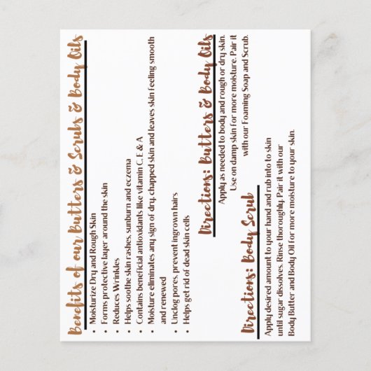 スキンケア効果 チラシ (正面)