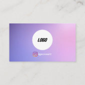 スキンケア化粧エステティシャンサービスロゴQRコード 名刺 (裏面)