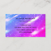 スキンケア専門はっきりしたタイポグラフィホログラフィック 名刺 (裏面)