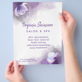 スキンケア紫の水色 チラシ (手)