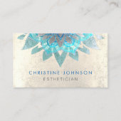 スキンケア美学グレイティール(緑がかった色) 名刺 (正面)