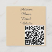 スキンケア製品とフローラアクセント スクエア名刺 (裏面)