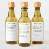 スキンケア製品原料ラベル ワインラベル (ボトル)