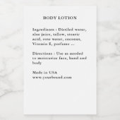 スキンケア製品原料ラベル ワインラベル (シングルラベル)