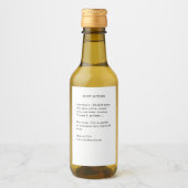 スキンケア製品原料ラベル ワインラベル (正面)