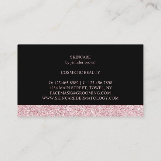 スキンケア顔マスク 名刺 (裏面)