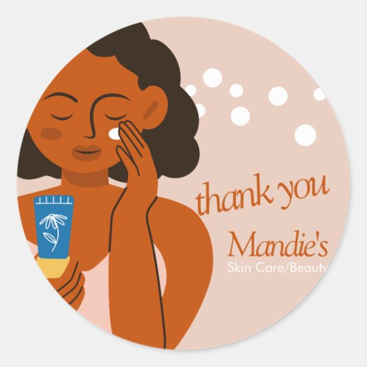 スキンケア エステサロンサンクスギフトB ラウンドシール (正面)
