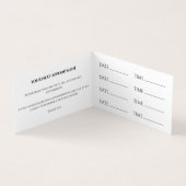 スキンケア&美しいサロンアポイントメント 名刺 (内部)