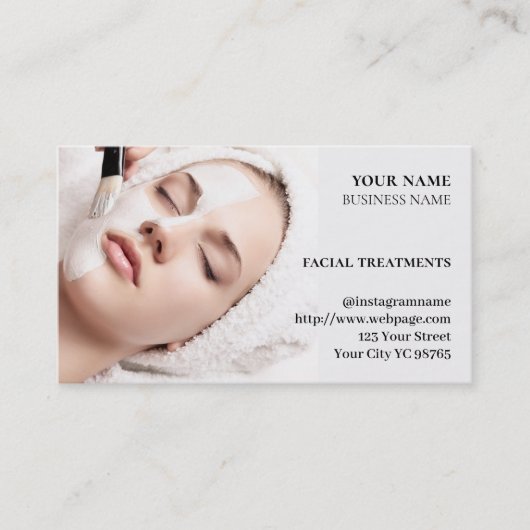 スキンケア&美しいサロン名刺 名刺 (正面)