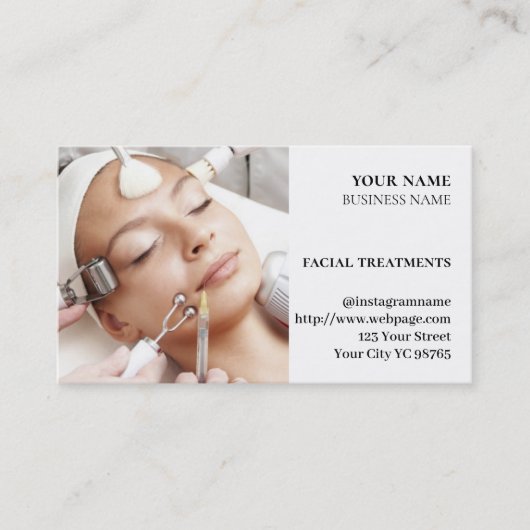 スキンケア&美しいサロン 名刺 (正面)