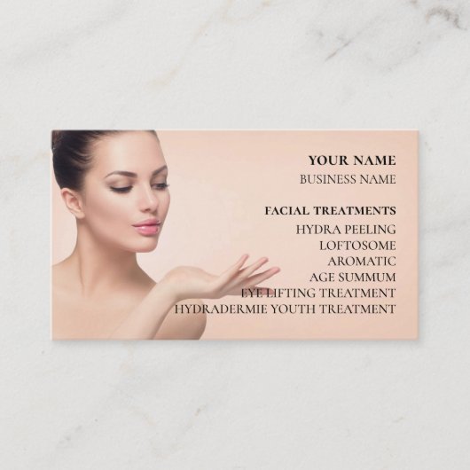 スキンケア&美しいサロン 名刺 (正面)