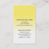 スキンコン気にサルタントビューティシャンの名刺 名刺 (裏面)