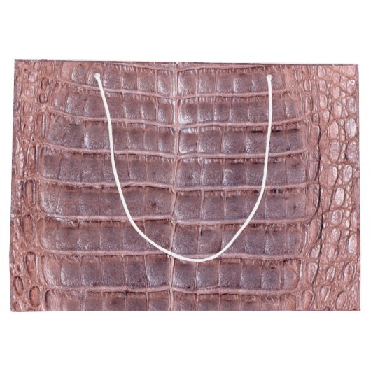 スキンス3スネークスキンレザーピンク ラージペーパーバッグ (裏面)