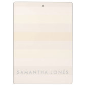 スキンピーグラデーションチシンプルストライプのパーソナライズ名 クリップボード (裏面)