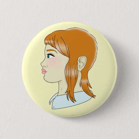 スキンヘッド族のByrdの伝統的な入れ墨 缶バッジ (正面)