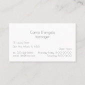 スキンマネージャー用の気にビジャード 名刺 (裏面)