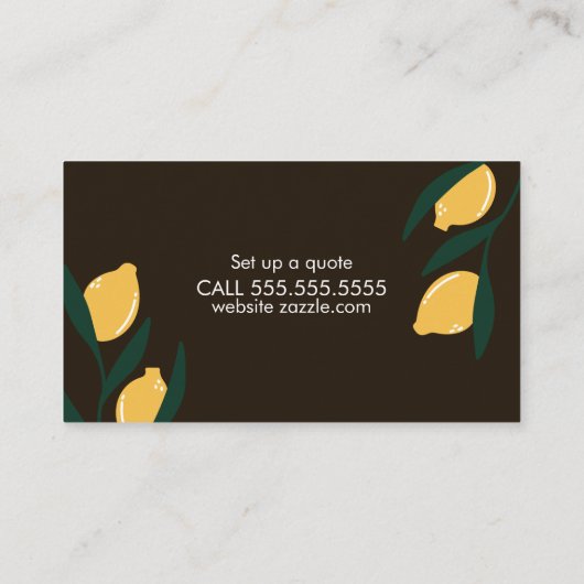 スキン気にエステティシャンビジネスサロンレモン 名刺 (裏面)