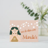 スキン気にエステティシャン事業サロンブランディングB ポストカード (スタンド正面)