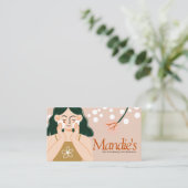 スキン気にエステティシャン女子ビジネスサロン 名刺 (スタンド正面)