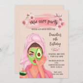 スキン気にスパガールズバースデーパーティー招待状 招待状 (正面/裏面)