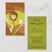 スキン気に気に顔ベクターショップガール名刺 名刺 (正面/裏面)