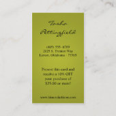 スキン気に気に顔ベクターショップガール名刺 名刺 (裏面)