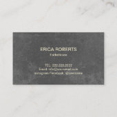 スキン気に金ゴールドエレガントとグレー 名刺 (裏面)