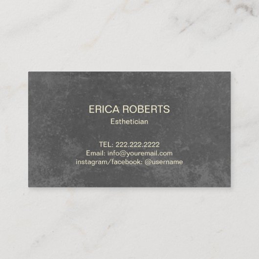 スキン気に金ゴールドエレガントとグレー 名刺 (裏面)