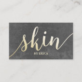 スキン気に金ゴールドエレガントとグレー 名刺 (正面)