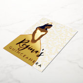 スキン&ヘアカラーの編集キンセアニラフォイル招待状 箔招待状 (回転した状態)