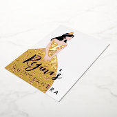 スキン&ヘアカラーの編集キンセアニラフォイル招待状 箔招待状 (回転した状態)