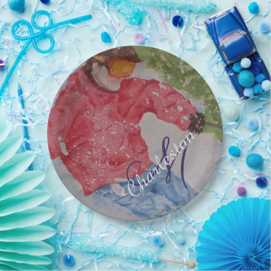 スキーおもしろいお祝いパーティー ペーパープレート (パーティー)