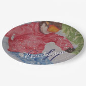 スキーおもしろいお祝いパーティー ペーパープレート (アングル)