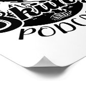 スキーおもしろいやポッドキャストプンで煽られたスキーヤージョーク ポスター (角)