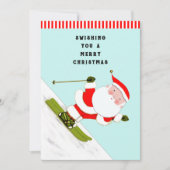 スキーおもしろいクリスマスホリデーカード シーズンカード (正面)