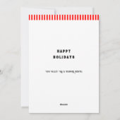 スキーおもしろいクリスマスホリデーカード シーズンカード (裏面)