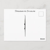 スキーおもしろいクリスマス雪だるま冬の季節 ポストカード (裏面)