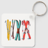 スキーおもしろいスカラフルカイエ キーホルダー (裏面)