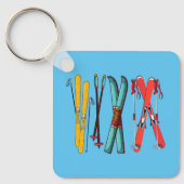 スキーおもしろいスカラフルカイエ キーホルダー (正面)