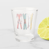 スキーおもしろいスカラフルカイエ ショットグラス (裏面)