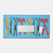 スキーおもしろいスカラフルカイエ デスクマット (キーボード&マウス)