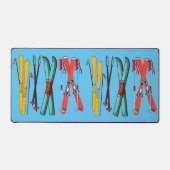 スキーおもしろいスカラフルカイエ デスクマット (正面)